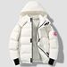 His & Hers US Map Patch Puffer Jacket - Couple's Winter Coat With Detachable Arm Badge, Windproof Streetwear_viptrois.com
