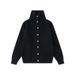 Pure Wushu Men's Clothing 25 Autumn Winter New Japanese Retro High Collar Cardigan Sweater Unisex Solid Color Loose Lazy_viptrois.com