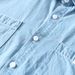 Men's Clothing White Simple Short Sleeved Shirt Casual Youth Denim Shirt Jacket_viptrois.com