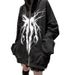 Harajuku Y2K Autumn Women's Hooded Sweatshirt Zipper Print Long Sleeve Hoodie Jacket Plus Size Loose Fit_viptrois.com