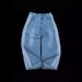 Men's Clothing Retro Street Striped Jeans Washed Distressed Casual Straight Wide Leg Mopping Trousers_viptrois.com