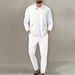 Men's Business Casual Sportswear Two Piece Set Waffle Knit Suit Spring New Style Hot Selling Clothing For Men_viptrois.com