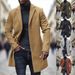 Men's Clothing Military Green Wool-Blend Peacoat – Slim Fit Casual Overcoat For Men (S-XXL)_viptrois.com