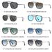 Men's Sunglasses Retro Punk Sunglasses High End Men's And Women's Fashion Sunscreen Gradient Green Metal Double Beam_viptrois.com