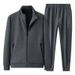 Men's Cotton Fleece Lounge Set – Winter Warm Jogger Pants & Jacket (6 Colors, L-5XL) | Soft Brushed Interior For Indoor Comfort_viptrois.com