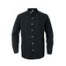 Autumn Business Linen Men's Striped Stand Collar Long Sleeve Cardigan Casual Slim Fit Shirt For Men_viptrois.com
