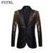 Man's clothing Men's suit gradient sequin costume Singer stage top Annual fashion suit jacket_viptrois.com