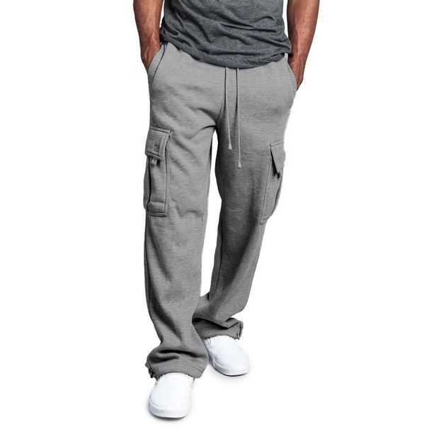 Men's Cargo Pants Streetwear High Fashion Retro Casual Jogger Pants With Multiple Pockets, Elastic Waistband, Loose Fit For Urban Style_viptrois.com