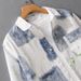 Autumn Men's Printed Simple Long Sleeved Shirt Trendy Casual Loose And Trendy Youth Versatile Men's Shirt_viptrois.com