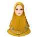 Women's Hijab heavy industry embroidery lace pullover headscarf Malay ladies scarf double layer chiffon beaded hat_viptrois.com