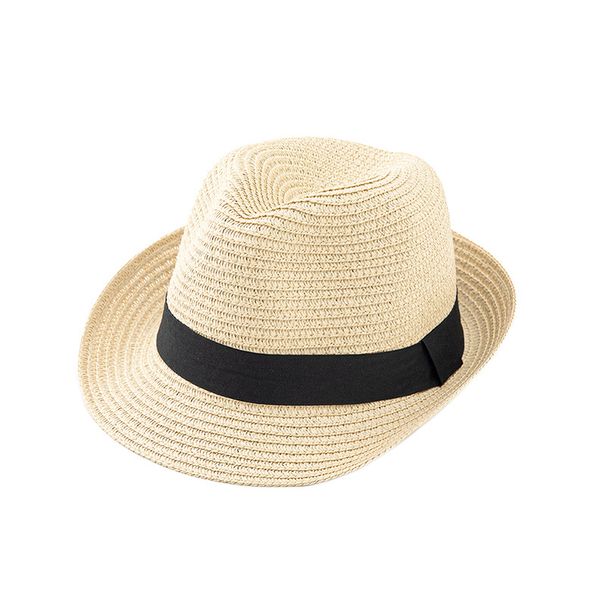 UV Protection Panama Straw Hat - Rolled Brim Summer Sun Hat For Beach & Outdoor Travel_viptrois.com