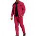 Men's Casual Sports Suede Button down Jacket And Pants Set European American Style Business Workwear for Spring Autumn Old Money Look_viptrois.com