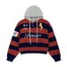 2026 New Environmentally Friendly Fabric European And American Retro Loose Zipper Hooded Sweater Striped Color Matching Personalized Street Fashion Cl_viptrois.com