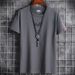 boy Men's Short T-Shirt Summer New Cross-Border Cotton Round Neck Trendy Loose Half Sleeve Plus Size Jacket Live Streaming_viptrois.com