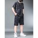 Men's Clothing Summer youth sports suit ice silk quick drying shorts short sleeved sportswear suit summer men's running quick drying breathable_viptrois.com