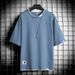 Summer Short-sleeved T-shirt Men's Hong Kong Style Trendy Bottoming T-shirt Students Loose Personalized Round Neck T-shirt Clothes For Men 3050_viptrois.com