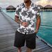 Men's Summer Casual Cardigan - Short Sleeve Lapel Shirt | Loose Fit & Comfortable Dating Outfit_viptrois.com