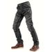 Denim Men's Slim Fake Zipper Splicing Black Jeans Motorcycle Retro Locomotive Riding Denim Men's Pants_viptrois.com