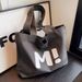 Canvas Bag For Women, Large Capacity, Sturdy Supermarket Shopping Bag, Simple And Versatile, One Shoulder Tote Bag_viptrois.com