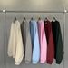Men's Clothing Premium Heavyweight 430g Cotton Crewneck Sweatshirt – Oversized Drop Shoulder, Ribbed Collar & Cuffs, Unisex Streetwear (12 Colors)_viptrois.com