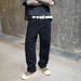Men's Clothing New American Retro Full Print Jacquard Jeans Men's Loose Straight Washed Wide Leg Casual Trousers Men_viptrois.com