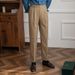 Men's Clothing New Spring And Autumn British Men's Casual Commuting Anti Wrinkle Nine Point Pants All Match Retro Designer Niche Trendy Trousers_viptrois.com