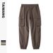 Men's Clothing Waterproof Casual Pants Loose Multi Pocket All match Cuffed Trousers_viptrois.com
