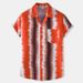 Men's Clothing Hawaiian Series Beach Style Suit Collar Printed Short-Sleeved Beach Pants Suit_viptrois.com