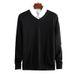 Autumn And Winter V-neck Sweater, Slim Fit Long Sleeved Knitted Sweater, Warm Base Sweater, Knitted Sweater_viptrois.com