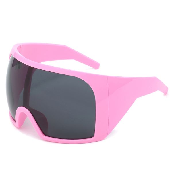 Futuristic Wraparound Sunglasses - Unisex Oversized Shield Design | Polarized UV400 Protection & Anti-Blue Light Technology_viptrois.com