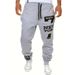 Men's Clothing Men's Casual Cargo Pants - Trendy Loose Fit Streetwear Trousers For Summer, High Waist Straight Leg Joggers (White/Black/Grey, S-XXXL)_viptrois.com