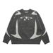 Unisex Oversized Sweater Couple Matching Winter Knitwear, Streetwear Pullover With Jacquard Pattern – Thick Warm Polyester Blend_viptrois.com