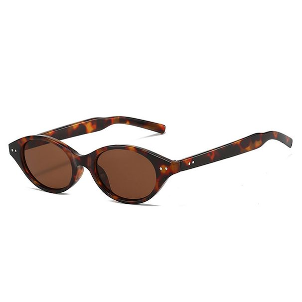 Men's Sunglasses Fashion Small Frame Sunglasses Men's Personality Oval Ins Nerd Sunglasses Women's Rice Nails_viptrois.com
