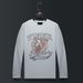 Men's Clothing Long Sleeved T Shirt With Hot Diamond Tiger Head Autumn Slim Fit Large Size Inner Wear Heavy Bottoming Shirt_viptrois.com