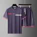 Men's Clothing New Men's High Quality Sports Two Piece Suit 3D Digital Printing T Shirt Round Neck Short Sleeve Shorts Suit_viptrois.com