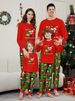 Christmas deer Snowman striped Christmas family dress printed home wear pajamas_viptrois.com