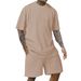 Men's Summer Casual Sports Outfit - Quick-Dry Short Sleeve T-Shirt & 5-Inch Shorts Set - Breathable Polyester Blend - S-XXXL_viptrois.com