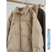 Unisex Vintage-Inspired Short Puffer Jacket, Minimalist Stand Collar Coat With Thickened Cotton Fill, Streetwear For Couples & Urban Styling_viptrois.com
