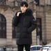 Men's Clothing White Goose Down Jacket Men's Mid Length Couple's Work Clothes Student Winter Coat Youth Long Thick Knee Length_viptrois.com