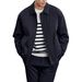 Jacket For Spring Autumn, Korean Style, Turn-down Collar, Trendy And High-end, Solid Color Coat, Men's Top_viptrois.com