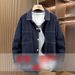 Men’s 100% Cotton Denim Shirt Jacket – Oversized Fit, Long Sleeve, Irregular Pockets, Relaxed Casual Style (4XL-11XL, Classic Denim Blue)_viptrois.com