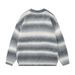 Vintage Striped College Cardigan Sweater – Unisex V-Neck Knitwear For Fall, Couple Matching, Casual & Comfortable (Blue/Black, Sizes M-XXL)_viptrois.com