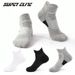 Men's sports socks, sweat absorbent and non slip running socks, outdoor socks, towel bottom boat socks, short tube elite basketball socks for men_viptrois.com