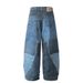 Men's Clothing Patch Digital Printing Scimitar Pants Men's Workwear Trousers Design Niche Silhouette Sickle Loose Wide Leg Pants Trend_viptrois.com