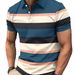 Striped T-Shirt For Men Printed Men'S Clothing Loose Oversized-Shirt Street Trend Short Sleeved Daily Casual Tees Top_viptrois.com