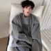 Printed Hoodie Men's New Round Neck Loose Top Chic Trend_viptrois.com