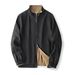Timeless Linen Work Jacket – Reversible Stand Collar Coat For Effortless Sophistication_viptrois.com