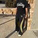 Men's Clothing Striped Shorts 3d Three Dimensional Embroidery Pattern Unisex Casual Straight Pants_viptrois.com