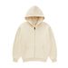 Men's Clothing Sister And Brother Sweatshirt Solid Color Thick Material Pure Color Loose Fleece Zipper Sports Jacket Sweatshirt_viptrois.com