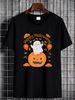 Happy Halloween -y Cute Boys And Girls Costume As A Ghost T-Shirt Top For Everyday Wear Women Print Round Neck Short Sleeve Comfortable Versatile Fashion Unisex Graphic Summer Slightly Soft Breathable Streetwear Designer Clothes Stylish_viptrois.com